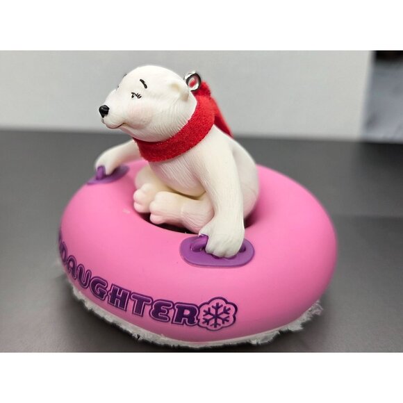 Hallmark Keepsake 2015 Granddaughter Christmas Ornament Polar Bear Inner Tube - Picture 5 of 10